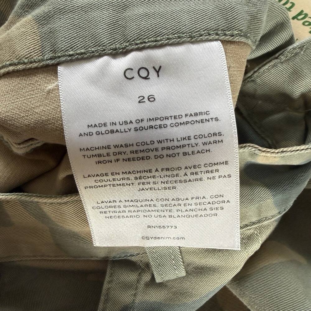 CQY Jungle Camo Utility Pants 26 (Actual 28x27) Military Cargo Fatigue USA Made - Picture 5 of 10